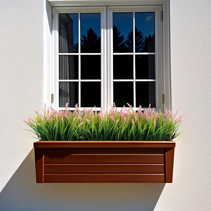 Artificial Greenery Stems, Magenta Plastic Monkey Grass, 12 Bundles