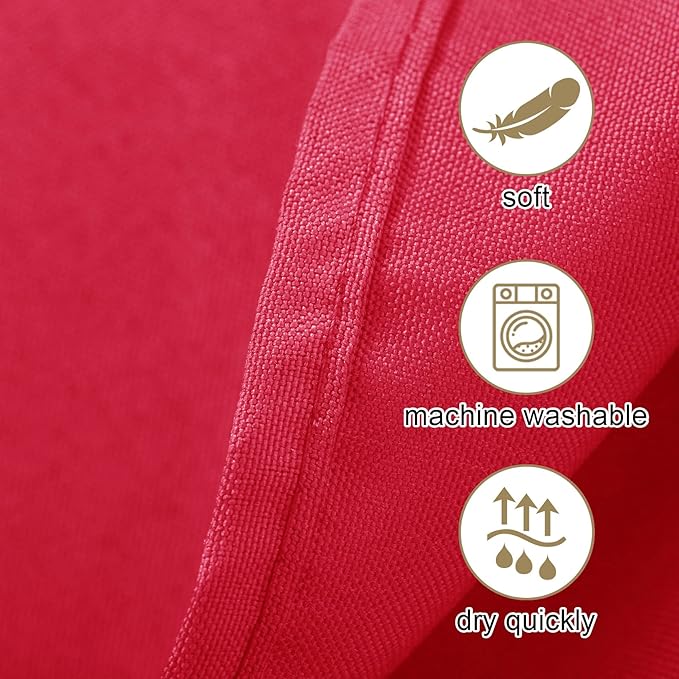 Ascoza 2pack 70 Inch Red Round Tablecloth in Washable Polyester Fabric for Wedding/Banquet/Restaurant/Parties…