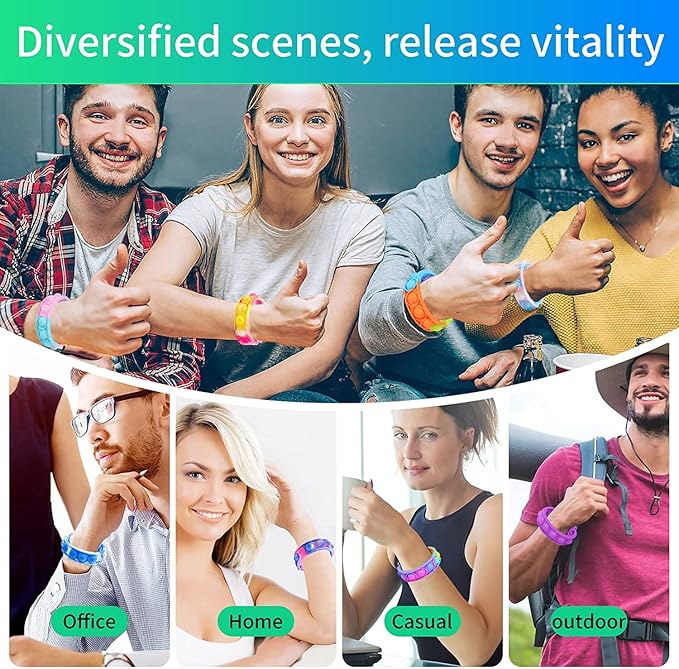 200Pcs Pop Bracelet, Party Favors for Kid, Pop Wrist Strap Fidget Toys Pack,Fidget Toys for Girils Boys, as Gifts for Easter Chrismas,Classroom Prizes for Students