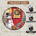 Round Wall Decor Christmas Metal Tin Sign Snowman Sign Rustic Wall