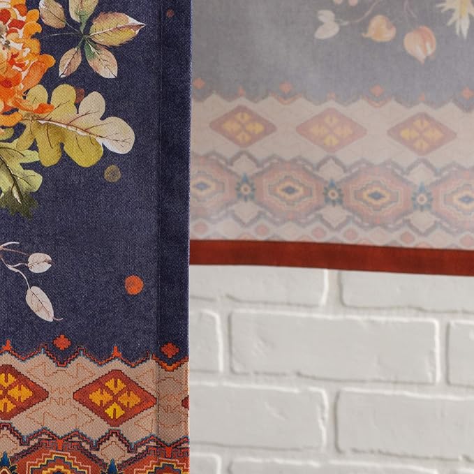 Maison d' Hermine Table Runner 100% Cotton Single Layer Table Runners 90 inches Long for Thanksgiving Christmas Decorations Home Kitchen Dining Party Wedding (Kelim - Infinity, 14.5" x 90")