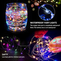 Fairy Lights 7Ft 20 LED Twinkle String Lights 3 Modes Battery, 12 Pack
