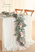 Artificial Eucalyptus Garland with Flowers Fake Greenery Faux, 6ft