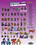 Flat Plastic Miniatures: Underground, 62 Unique Subterranean-Themed