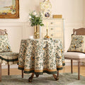 Patdrea Designer Vintage Round Table Cloth – Linen, Durable Breathable