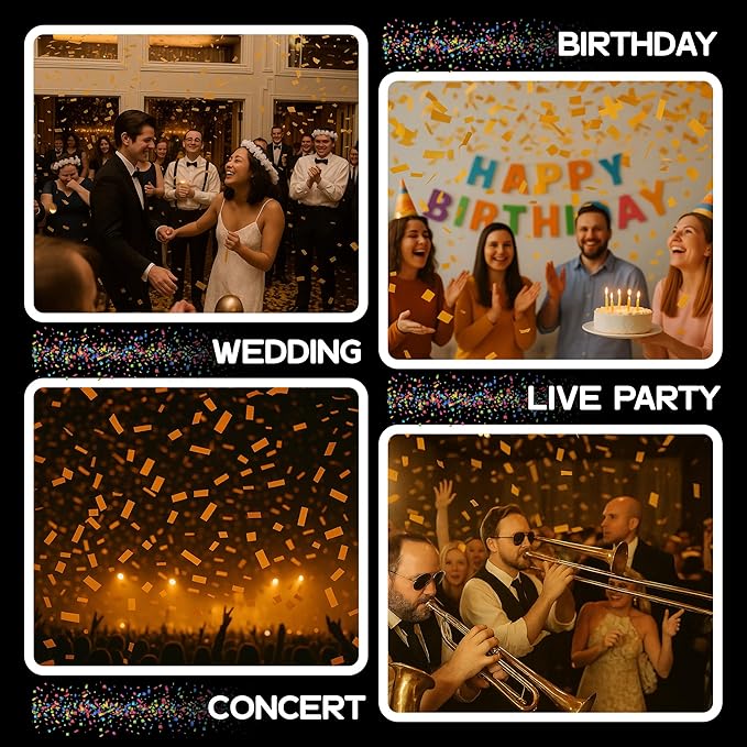 Ultimate Confetti, Orange Biodegradable Confetti – Rectangular Fluttering Tissue Paper Confetti for Cannon and Launcher use – Best for Gender Reveal, Parties, Concerts and Weddings - 20 lb, 320 oz