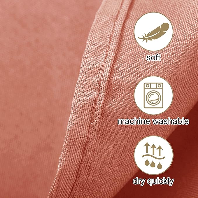 Ascoza 2pack 70 Inch Dusty Pink Round Tablecloth in Washable Polyester Fabric for Wedding/Banquet/Restaurant/Parties