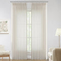 Pinch Pleated Semi Sheer Curtains Textured Linen Blended Light – Natural