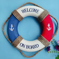 Lifebuoy Wall Hanging Decor, Welcome Aboard Mediterranean Style Home