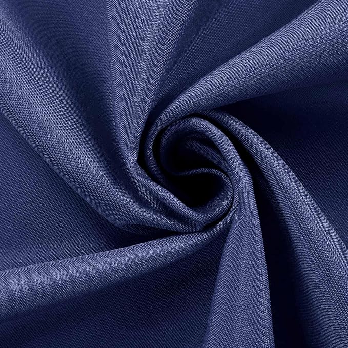 Efavormart Round Tablecloth, 108 Inch Stain & Wrinkle Resistant Washable Table Cloth, Decorative Polyester Fabric Table Cover for Banquet, Wedding, Dining- Navy Blue