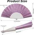 Handheld Fan, 48 Pack, Ideal for Wedding, Folding Hand Glitter