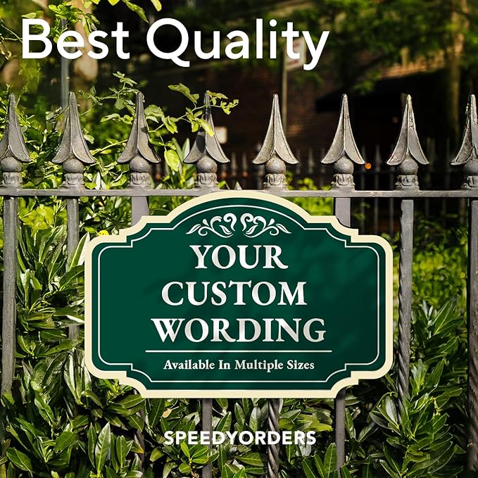 Personalized Green Outdoor Metal Sign, 30x24 In, Waterproof, USA Made