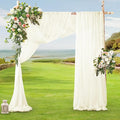 4 Panels Wedding Arch Draping Fabric Sheer Chiffon, 30" X 20Ft – Ivory