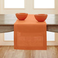 Solino Home Linen Pumpkin Hemstitch Table Runner 36 Inches - 100% Pure Linen Small Table Runner 14 x 36 Inch Ideal for Dresser and Coffee Tables - Classic Hemstitch - Fall, Halloween, Thanksgiving