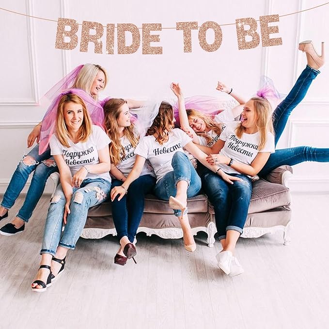 BEISHIDA 116 PCS A-Z Glitter Rose Gold DIY Letter Banner Kit Make Your Own Banner，Including 111 Letters and Numbers 3 Rope and 2 Threading Device,Customized for Birthday Graduation Wedding Party Decor