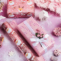 Christmas Wrapping Paper Mini Roll – Pink