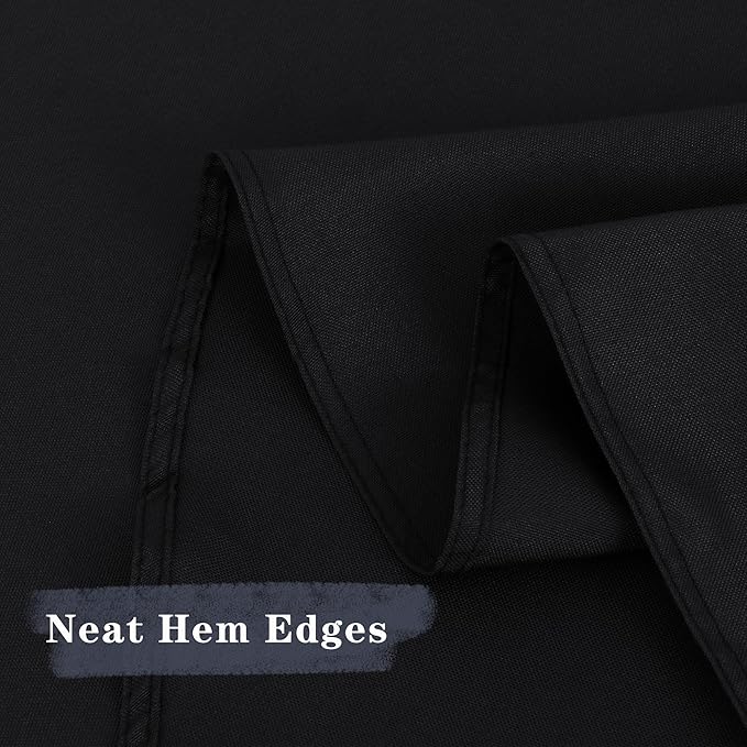 Round Tablecloths, Black, 8 Pack, 90 Inch Polyester