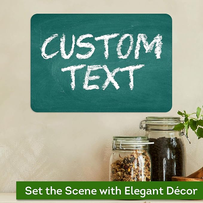 Custom Sign, Custom Street Sign, 11 Font Colors, 13 Font Styles, 4 Hole Options, 22 Sizes, 7x10 Inches, Rust Free DiBound, Fade Resistant, Made in USA by My Sign Center (Chalkboard Green)