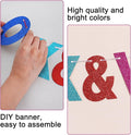 A-Z Glitter Colorful DIY Letter Banner Kit Make Your Own, 116 PCS