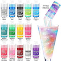 Glitter Powder for Drinks and Desserts, 15 Colors, 75 Grams