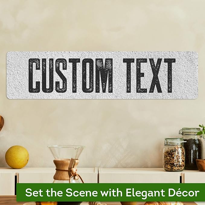 Custom Sign, Custom Street Sign, 11 Font Colors, 13 Font Styles, 4 Hole Options, 22 Sizes, 6x24 Inches, Rust Free DiBound, Fade Resistant, Made in USA by My Sign Center (Concrete)