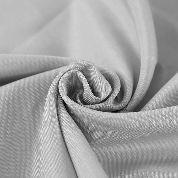 70 inch Round Tablecloth Washable Polyester Table Cloth Decorative Table Cover for Wedding Party Dining Banquet（70 inch,Silver）