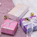 Wrapping Paper Roll, Pink/White/Purple Rainbow Color for Birthday