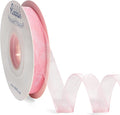 Ribbli Rose Pink Organza Ribbon,1/2 Inches x Continuous 50 Yard,Pink Sheer Ribbon for Gift Wrapping,Cookie Wrapping,Wedding Decoration,All Crafting and Sewing