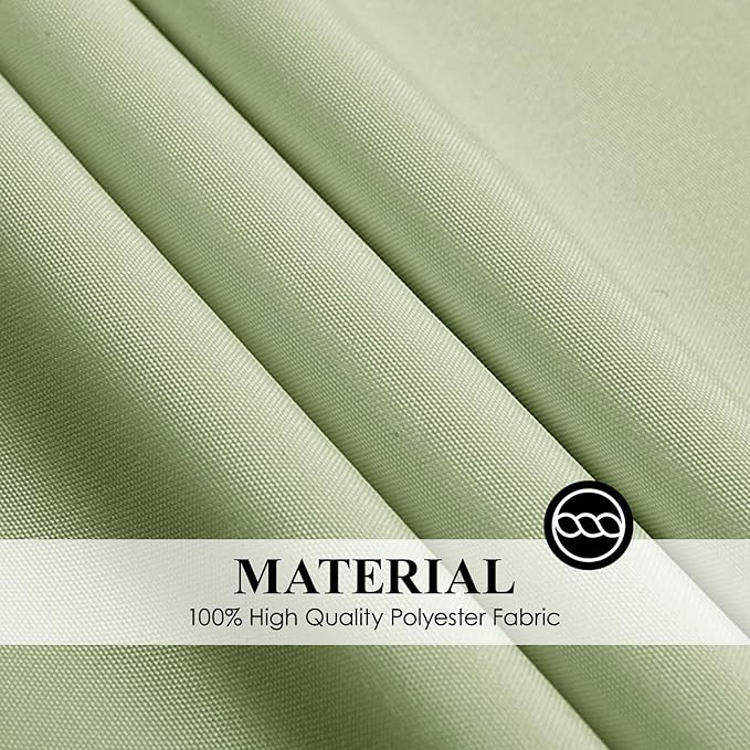 Sage Green Round Polyester Tablecloths 6 Pack 120 Inch