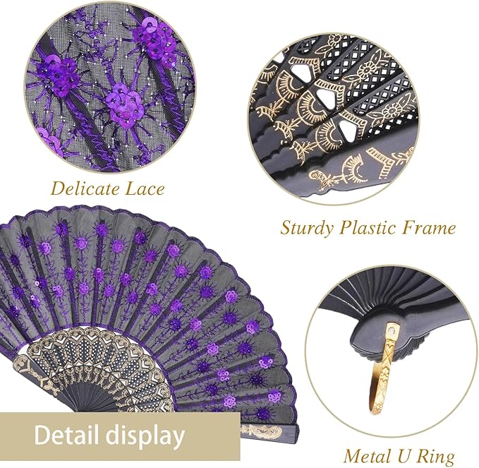 QIRMIZI 30 PACK Fabric Folding Handheld Fans, Perfect for Weddings, Parties, and Dancing,Mixed