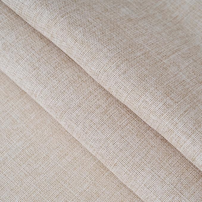 NLMUVW Square Linen Tablecloth 54x54 Inch, Rustic Textured Table Cloth Water Resistant Farmhouse Table Cover for Kitchen Dining Party Coffee, Oatmeal