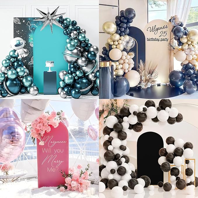 Wedding Arch Cover 5FT Arch Backdrop Cover Spandex Fitted Arch Cover for Round Top Chiara Backdrop Stand Covers for Wedding Birthday Party Baby Shower Banquet Ceremony Decoration