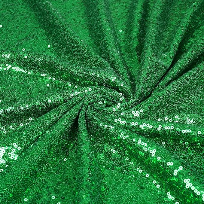 Backgrounds: Green Sequin Curtain, 10 x 10 FT Party Backdrop