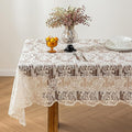 Lace Embroidered Tablecloth. Square Lace Vintage Tablecloth Dustproof