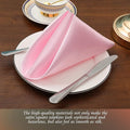 Satin Napkins, 60 Pieces – Light Pink, 20x20 Inches Cloth Napkins