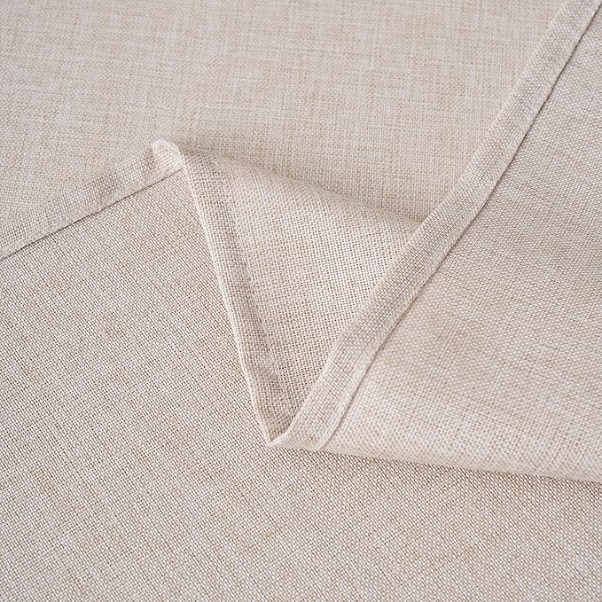 NLMUVW Linen Tablecloth Rectangle 6ft, Rustic Textured Table Cloth Water Resistant Farmhouse Table Cover for Kitchen Dining Party Coffee, 54x78 Inch