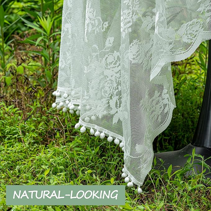 Jayla White Lace Tablecloth for Rectangular Tables, Vintage Style Wedding Table Cloths for Reception, Baby Shower, Birthday Party, Formal Dining, Dinner Parties 60 X 84 Inches