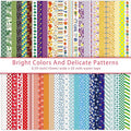 50 Rolls Washi Tape Set, 15mm Wide Rainbow Colored Tape Aesthetic