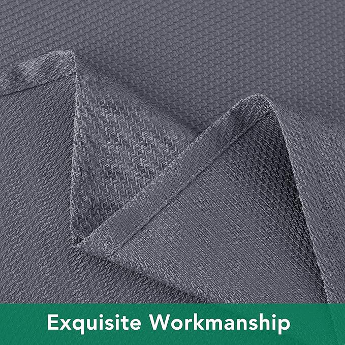 Biscaynebay Textured Fabric Round Tablecloths 70", Dark Grey Water Resistant Washable Table Cloth Circle Folding Table Covers for Dining, Kitchen, Wedding, Parties etc
