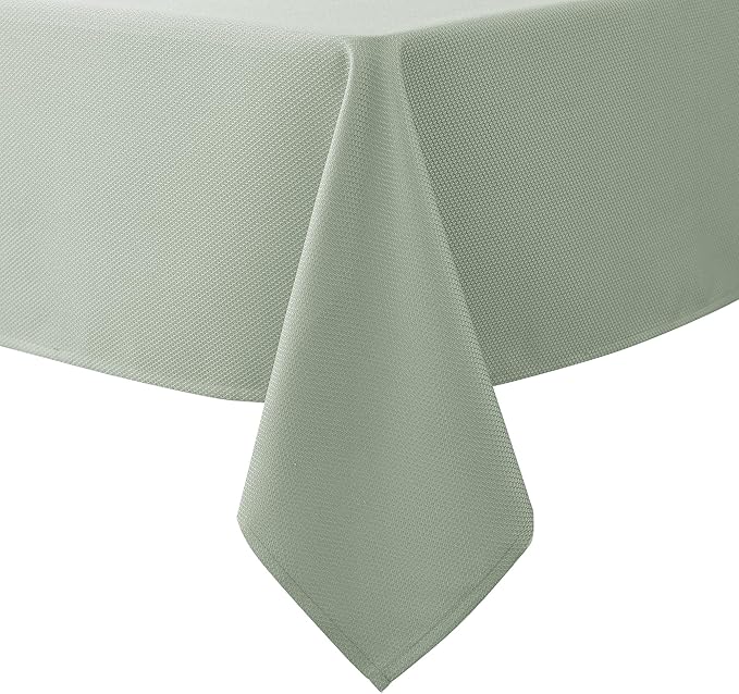 Biscaynebay Tablecloth for Rectangle Tables-60x84 Inch Sage Outdoor Picnic Table Cover-Rectangular Folding Reusable Table Cloths Water Resistant for Kitchen Camping Dining Room Patio Banquet Party