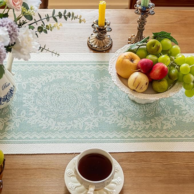 Table Runners 83 Inches,Waterproof Boho Table Runner with Tassel Fringe,Table Runner for Party Coffee Table