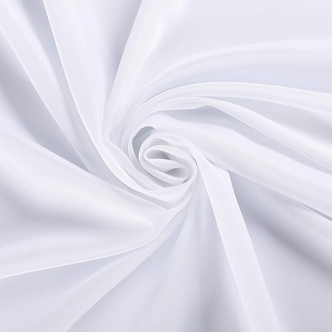 Ascoza 2pack 60 Inch White Rectangular Tablecloth in Polyester Fabric for Wedding/Banquet/Restaurant/Parties