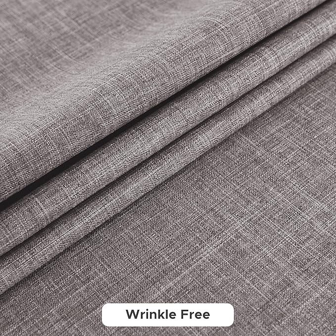 Fitable Faux Linen Tablecloths for Rectangle Tables: Water & Stain Resistant Farmhouse Table Cloth, Washable Burlap Textured Table Covers for Kitchen Dining Party(2 Pack, 60x102 Inch, Stone)