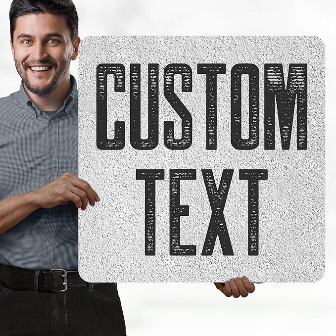 Custom Sign, Custom Street Sign, 11 Font Colors, 13 Font Styles, 4 Hole Options, 22 Sizes, 24x24 Inches, Rust Free DiBound, Fade Resistant, Made in USA by My Sign Center (Concrete)