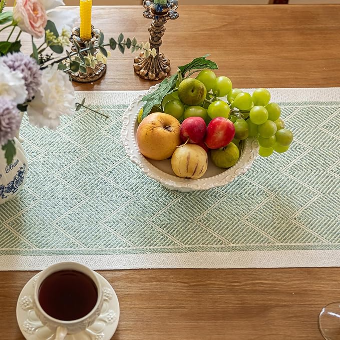 Table Runners 95 Inches,Waterproof Boho Table Runner with Tassel Fringe,Table Runner for Party Coffee Table