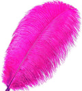 Fuchsia Large Ostrich Feathers Bulk- 16- 10pcs for Wedding, 18 Inches