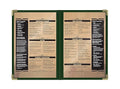 Goodsmart Restaurant Menu Covers, 25 Pack Green 4-View