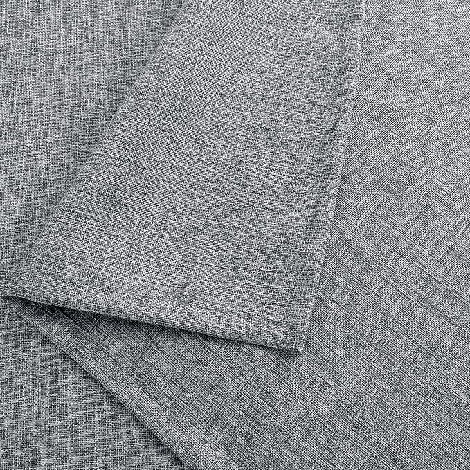Hiasan 2 Pack Faux Linen Square Tablecloth - Wrinkle and Stain Resistant Washable Table Cloth for Kitchen Dining Room Holiday Table Cover for Party Dinner, Grey, 30 x 30 Inch