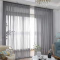 Window Gray Sheer Curtains 72 Inches Long 2 Panels Sheer Curtain Basic Rod Pocket Panel for Bedroom Children Living Room Yard Kitchen (Gray, 52" W x 72" L | 2 pcs)