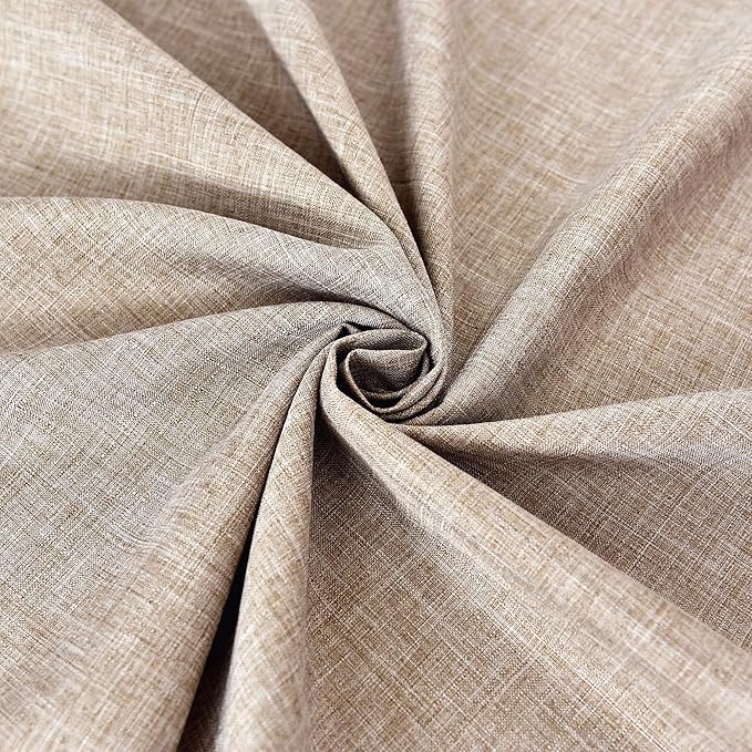 Fitable Faux Linen Tablecloths for Rectangle Tables - 90 x 132 Inch - 6 Pack Fabric Textured Washable Table Clothes Floor Lenghth Table Covers for Wedding, Party, Banquet, Birthday, Nature Color